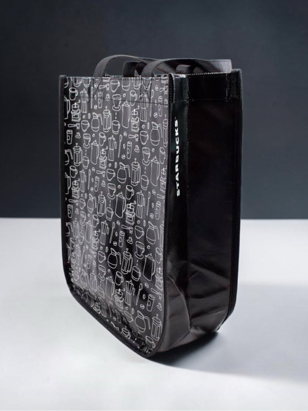 Starbucks Black Coffee Print Reusable Gift Bag